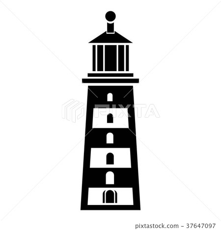 Seaside lighthouse icon, simple style Seaside lighthouse icon, simple style 37647097