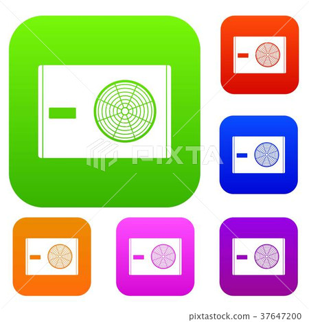 Outdoor compressor of air conditioner set color collection 37647200