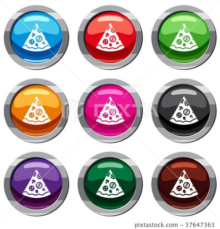 Pizza slice set 9 collection 37647363