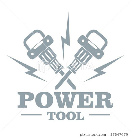 Power bump logo, simple gray style 37647679