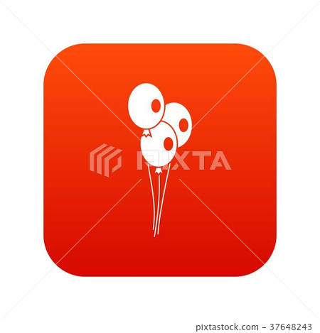 Wedding balloons icon digital red Wedding balloons icon digital red 37648243