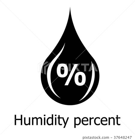 Humidity percent icon, simple style 37648247