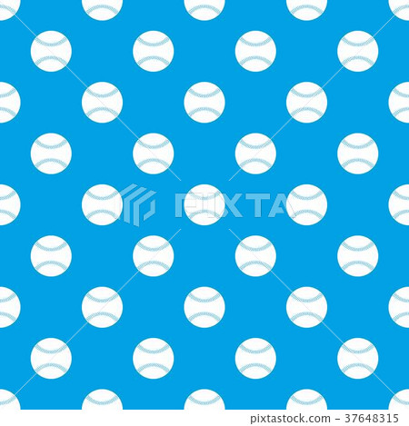 Baseball pattern seamless blue - Stock Illustration [37648315] - PIXTA