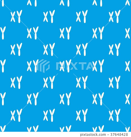 Human chromosomes pattern seamless blue Human chromosomes pattern seamless blue 37648428