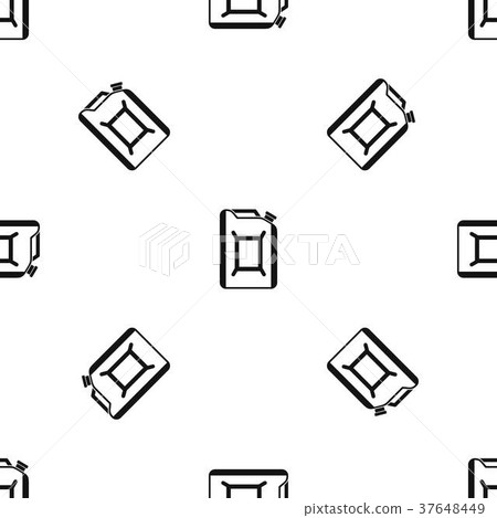 Flask for gasoline pattern seamless black Flask for gasoline pattern seamless black 37648449
