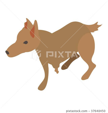 Wounded dog icon, isometric 3d style Wounded dog icon, isometric 3d style 37648450