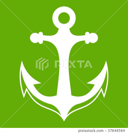Anchor icon green 37648564