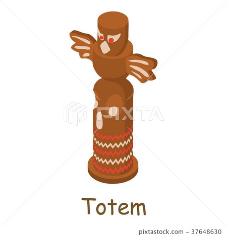 Totem icon, isometric 3d style Totem icon, isometric 3d style 37648630