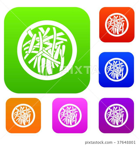 Asian salad set color collection Asian salad set color collection 37648801