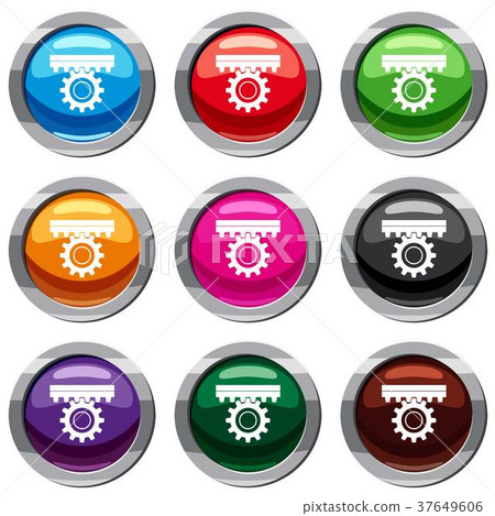 One gear set 9 collection - Stock Illustration [37649606] - PIXTA