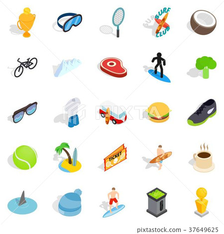 Award for victory icons set, isometric style Award for victory icons set, isometric style 37649625