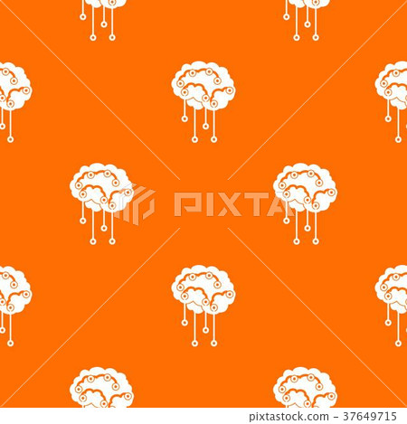 Sensors on human brain pattern seamless Sensors on human brain pattern seamless 37649715
