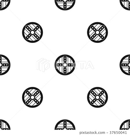 Round protective shield pattern seamless black Round protective shield pattern seamless black 37650041