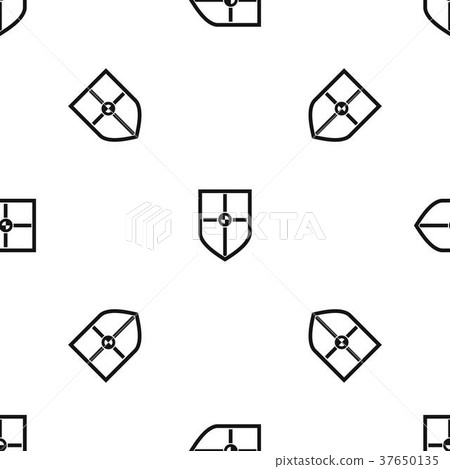 Shield for fight pattern seamless black Shield for fight pattern seamless black 37650135