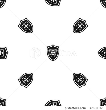 Shield with cross pattern seamless black 37650165