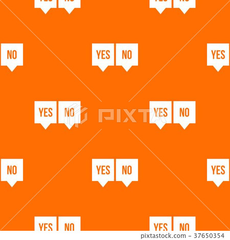 Signs of yes and no pattern seamless 37650354
