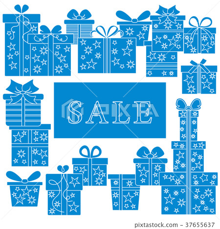 Collection of presents and gift boxes with text Collection of presents and gift boxes with text 37655637