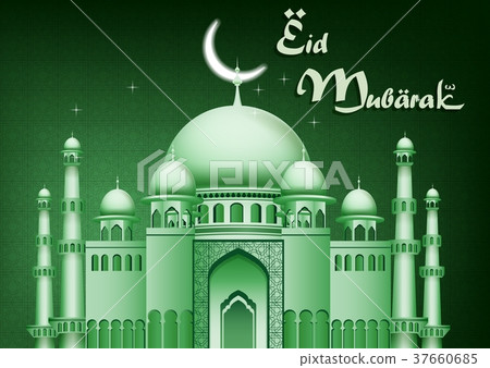 Eid Mubarak background with mosque. vector Eid Mubarak background with mosque. vector 37660685