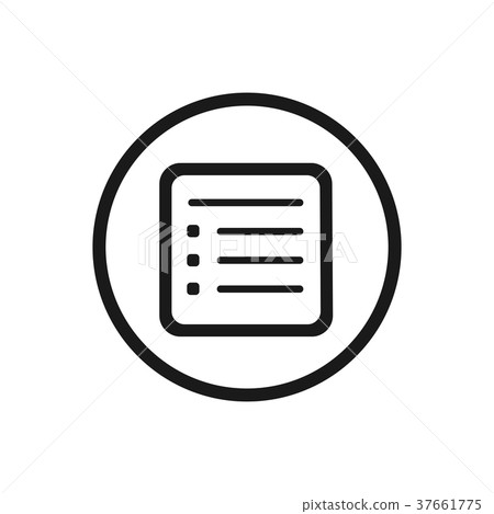 Flyer line icon with a circle  Flyer line icon with a circle  37661775