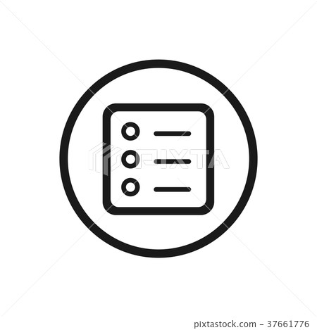 Form line icon with a circle on a white background Form line icon with a circle on a white background 37661776