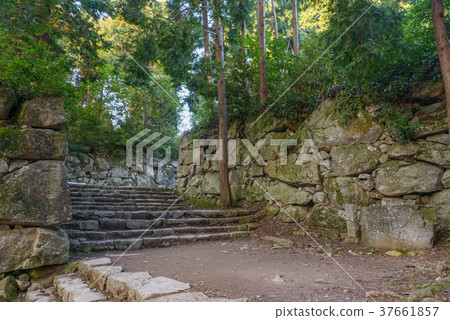 Azuchi castle ruins black metal gate trace Azuchi castle ruins black metal gate trace 37661857