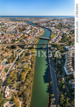 Gilao River and bridges in the city of Tavira. Gilao River and bridges in the city of Tavira. 37662841