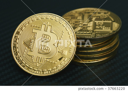 Bitcoin Gold Coins Virtual Currency Gold Carbon Bitcoin Gold Coins Virtual Currency Gold Carbon 37663220