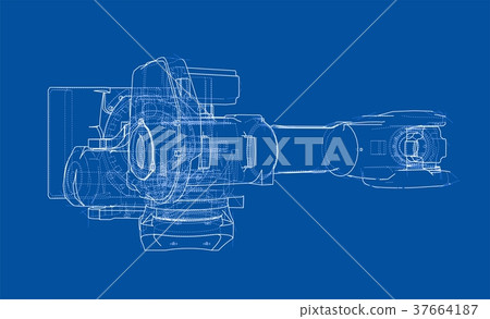 Industrial robot manipulator. Vector image Industrial robot manipulator. Vector image 37664187
