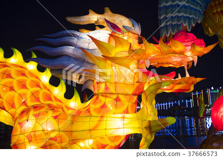 龍，燈籠，龍燈，ドラゴン、ランタン、ドラゴンライト、Dragon, lantern 37666573