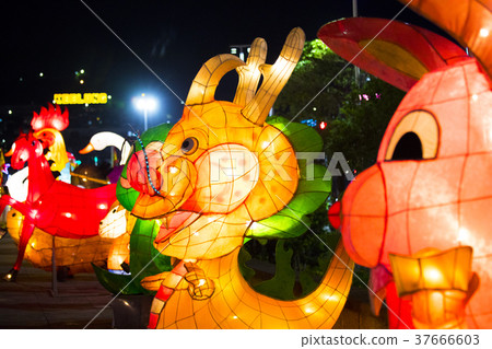 龍，燈籠，龍燈，ドラゴン、ランタン、ドラゴンライト、Dragon, lantern 37666603