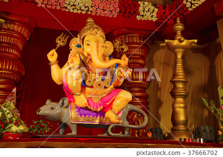 An idol of Lord Ganesha, Pune, Maharashtra, India 37666702