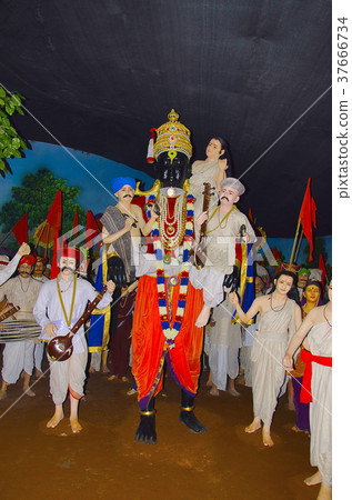 Lord Vithoba and Saint Dnyaneshwar, Saint Namdev 37666734