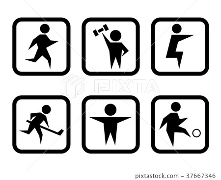set of sport concept symbols set of sport concept symbols 37667346