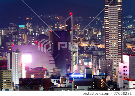 小倉市中心的夜景[福岡縣北九州市] 37668281