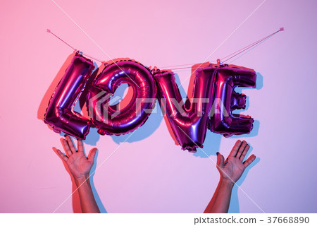 letter-shaped balloons forming the word love letter-shaped balloons forming the word love 37668890