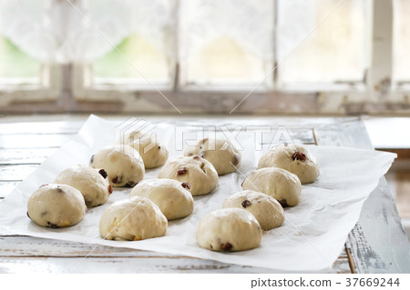 Raw unbaked buns 37669244