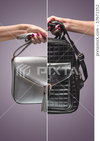 Fashion. Female hand Stylish Trendy Handbag clutch 37671352