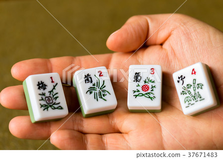 Plum, bamboo, four flowers, four Gentlemen among Flowers, mahjong, sparrow, plant 37671483