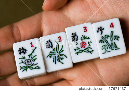 梅蘭竹菊 花中四君子 Four Gentlemen among Flowers 麻將 麻雀 植物 37671487