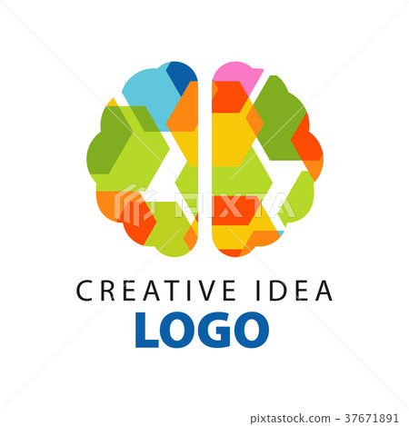 Creative idea logo template with abstract colorful 37671891