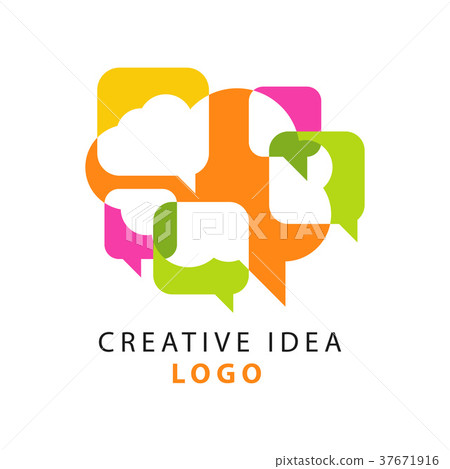 Creative idea logo template with abstract colorful 37671916