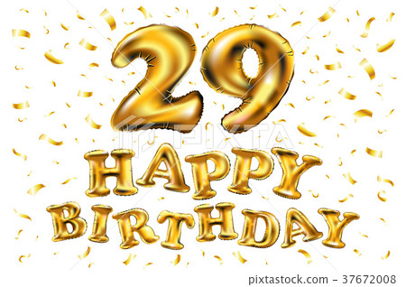 vector Golden number 29 twenty nine metallic vector Golden number 29 twenty nine metallic 37672008