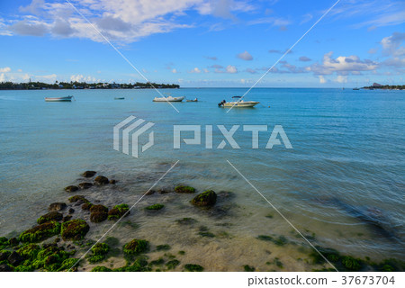 Seascape of Mauritius Island 37673704