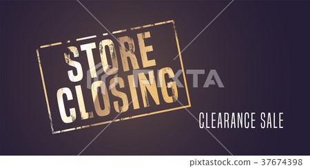 Store closing vector illustration, background Store closing vector illustration, background 37674398