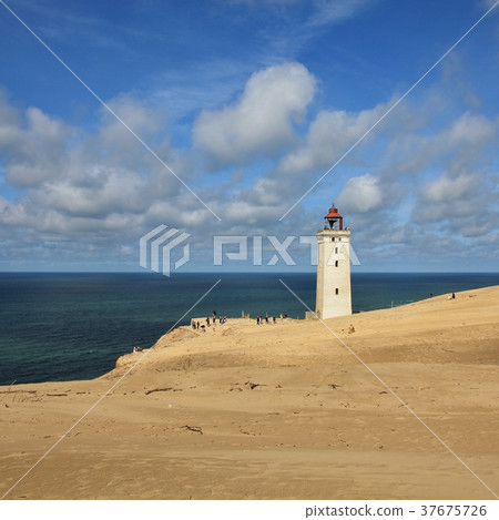 Old lighthouse on the Rubjerg Knude. Old lighthouse on the Rubjerg Knude. 37675726