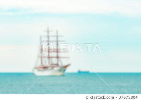 White sailing ship - blurred image White sailing ship - blurred image 37675804