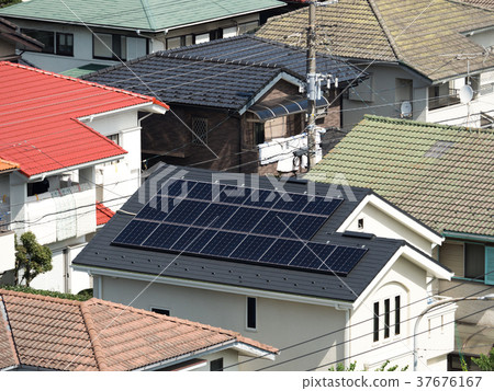 Housing with solar panels 37676167
