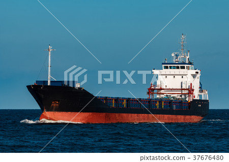 Black cargo ship 37676480