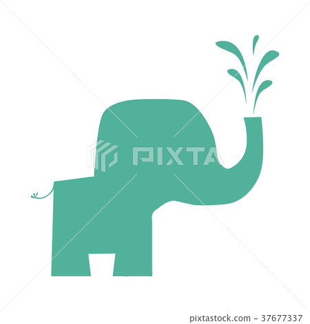 elephant silhouette icon 37677337