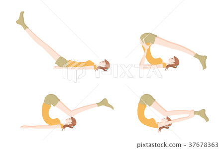 Illustration of a yoga woman Illustration of a yoga woman 37678363